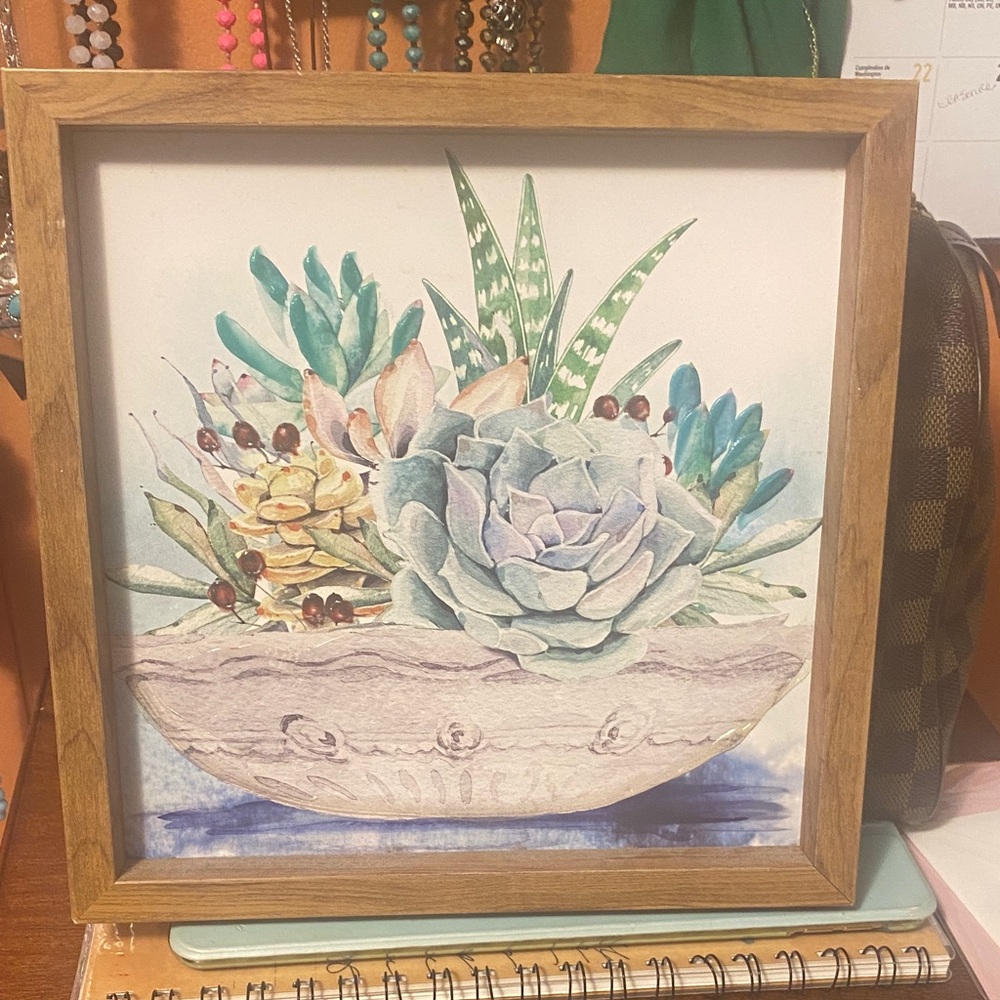 Framed Succulent Art Print